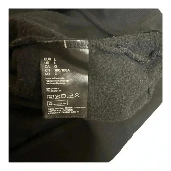 H&M Divided Black Crew Neck Pull Over Sweater Mona Lisa Portrait Womens size L - Picture 5 of 10